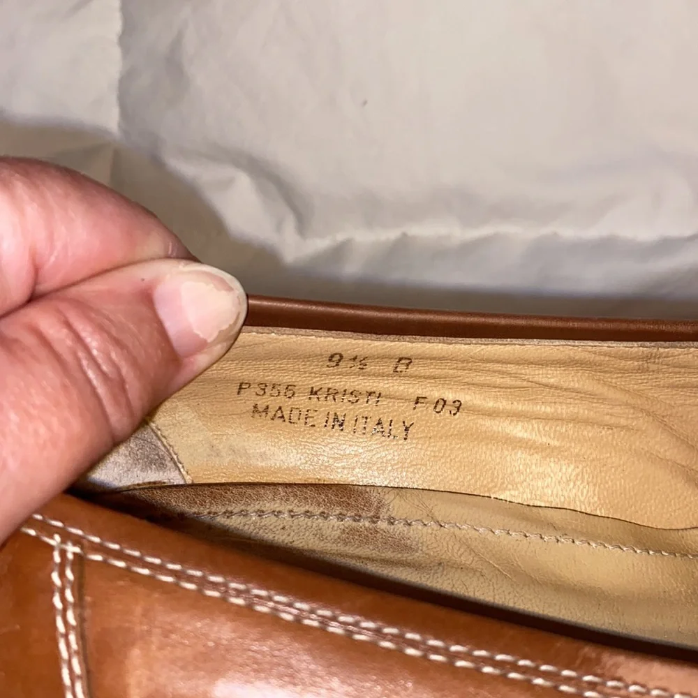 Coach Brown Leather Loafer Heels